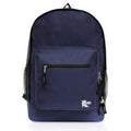 Unisex 17.5" Classic School Backpack - Navy Blue, Lightweight Day Pack
