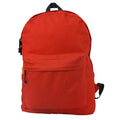 Unisex Polyester School Backpack 18 Inch with Curved Shoulder Straps - Red