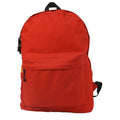 Unisex 18-Inch School Backpack with Double Zipper & Padded Straps - Red or Black