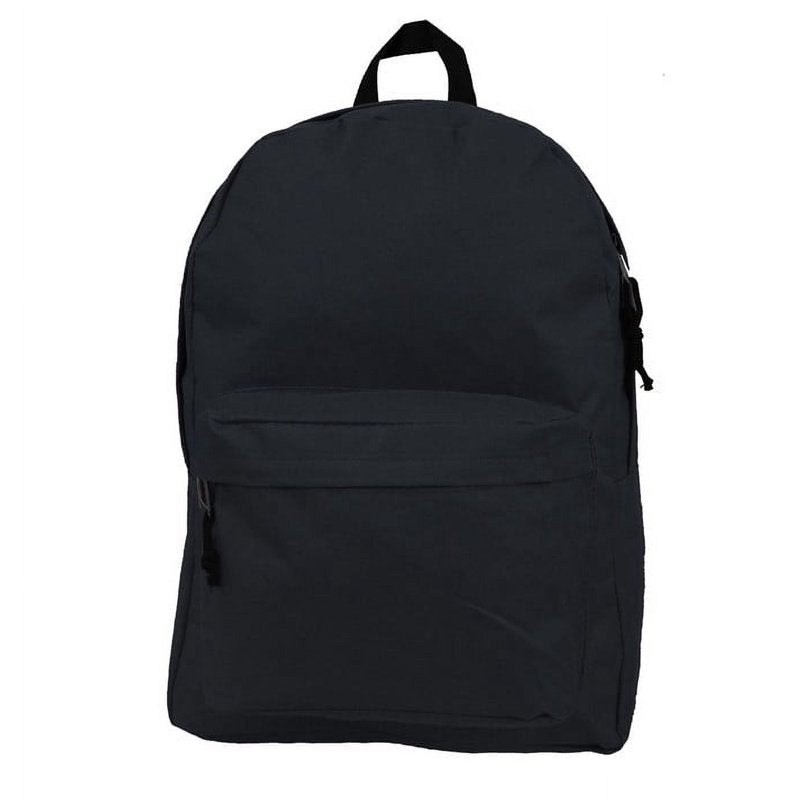 K-Cliffs Unisex 18" School Backpack - Black, 100% Polyester