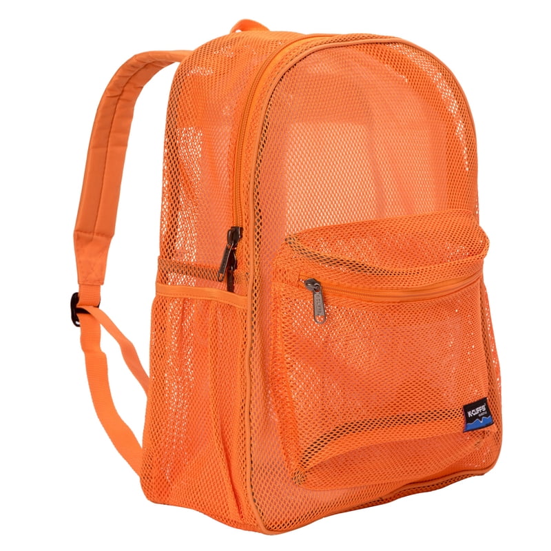 Heavy Duty Mesh Backpack for Students and Gym - Transparent See Through Design