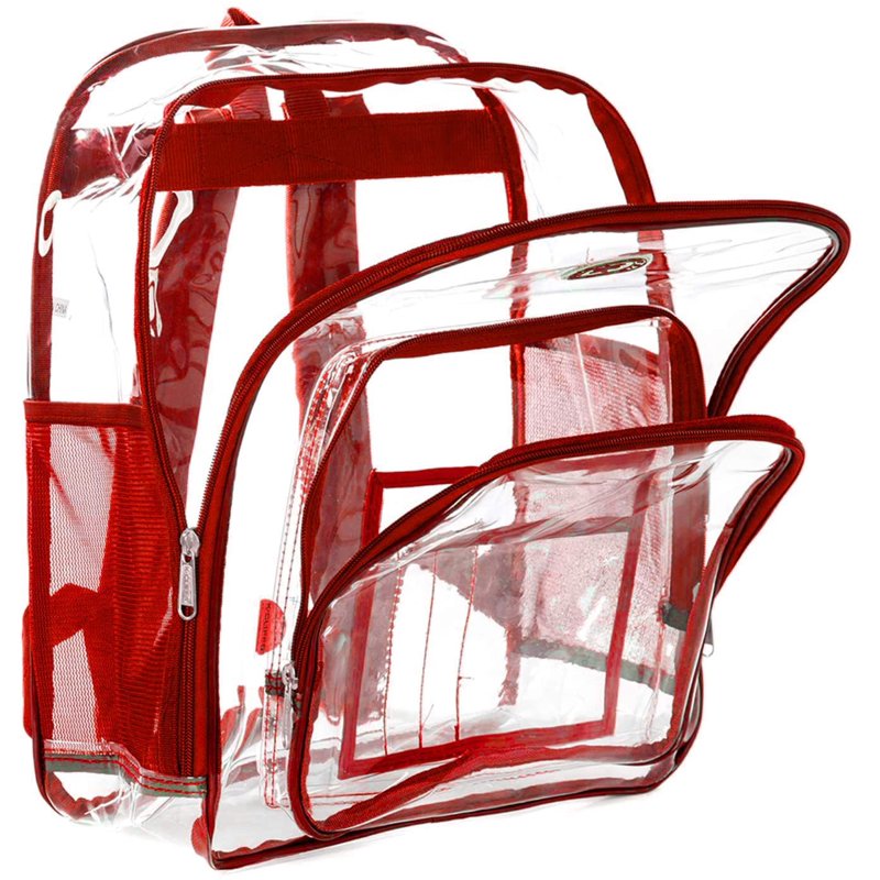 Heavy Duty Clear PVC Backpack - See Through Security Work Bag with Padded Straps