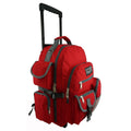 Heavy Duty Rolling School Backpack with Multiple Pockets, Water-Resistant, Red
