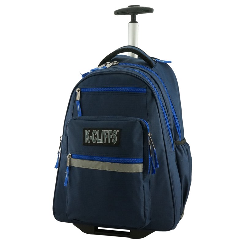 Heavy Duty Rolling Backpack with Wheels, Water-Resistant, Organizer, 18.5 Inch