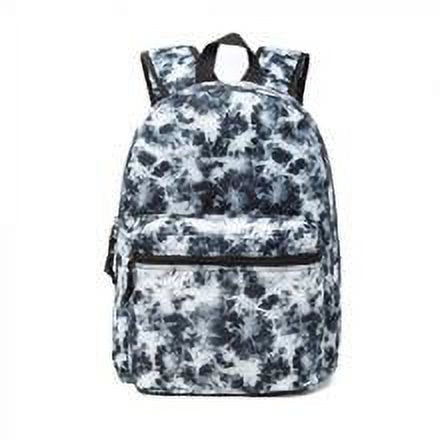 Marble-Print 18 Inch Backpack for Laptop & Tablet – Unisex Travel Daypack (K-Cliffs, Black/White Marble)