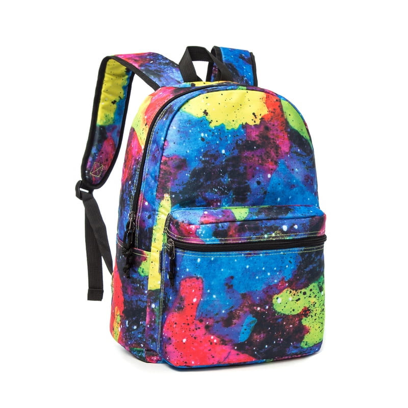 K-Cliffs 18" Rainbow Print Unisex School Backpack - Laptop & Tablet Daypack, Polyester
