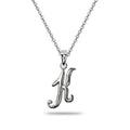 Personalized Sterling Silver Letter Initial Pendant Necklace - Customizable