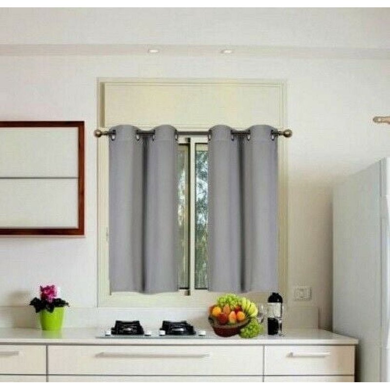 (K54) Lime Green Grommets Window Curtain Panel Blackout Size 28x54 - Unlined, Easy Care