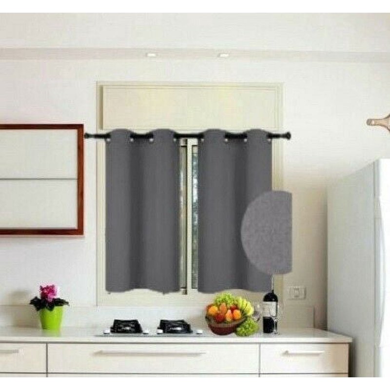 (K54) Lime Green Grommets Window Curtain Panel Blackout Size 28x54 - Unlined, Easy Care
