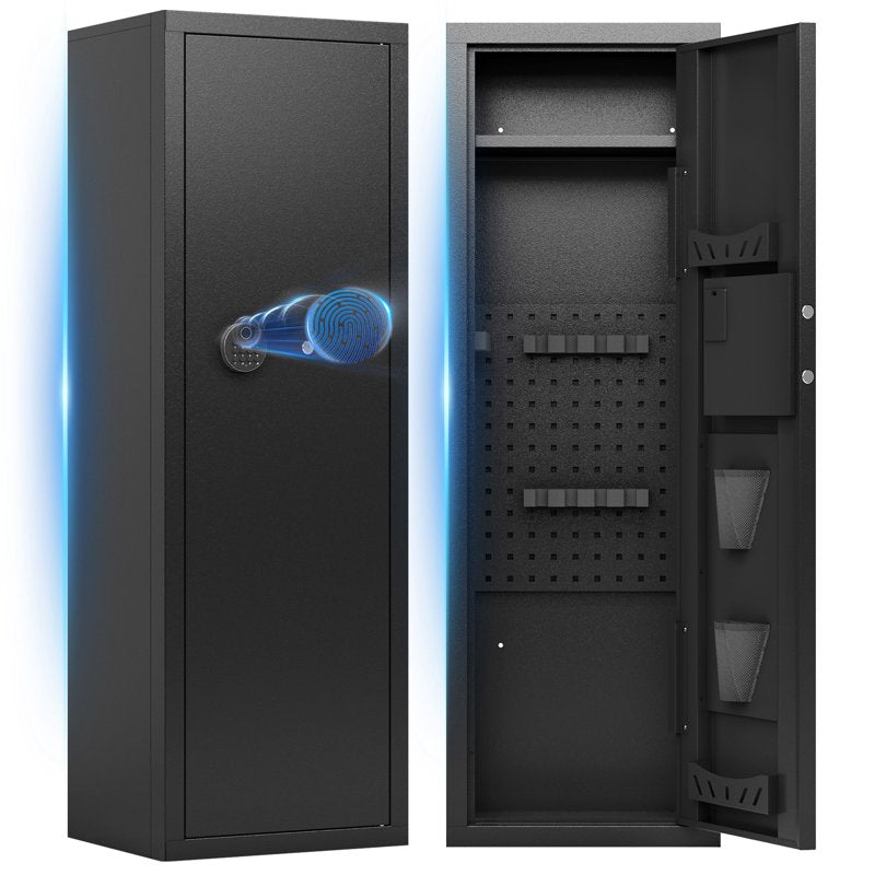 10-12 Rifle Gun Safe with Quick Access Biometric Lock and Removable Rack