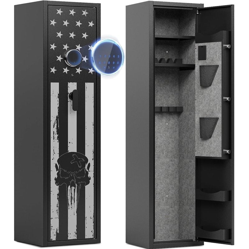 Large Gun Safe with Removable Shelves & Pistol Racks - Secure Storage