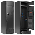 Large Gun Safe for 8-12 Rifles with Adjustable Rack, Drawer & Wall Mount