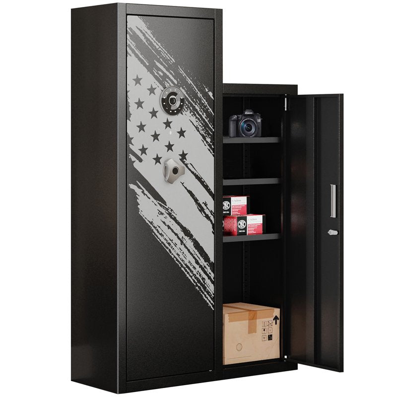 Large Gun Safe for Rifles and Pistols - 8-10 Capacity with Removable Shelves