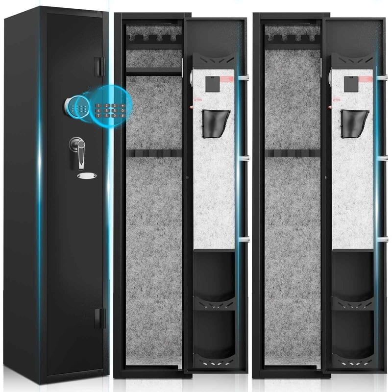 2-3 Rifle Gun Safe with Adjustable Shelf, Quick Access Home Security Cabinet