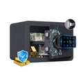 Multi-Function Home Safe for Jewelry Cash & Valuables - Compact Security Safe with Digital & Key Lock
