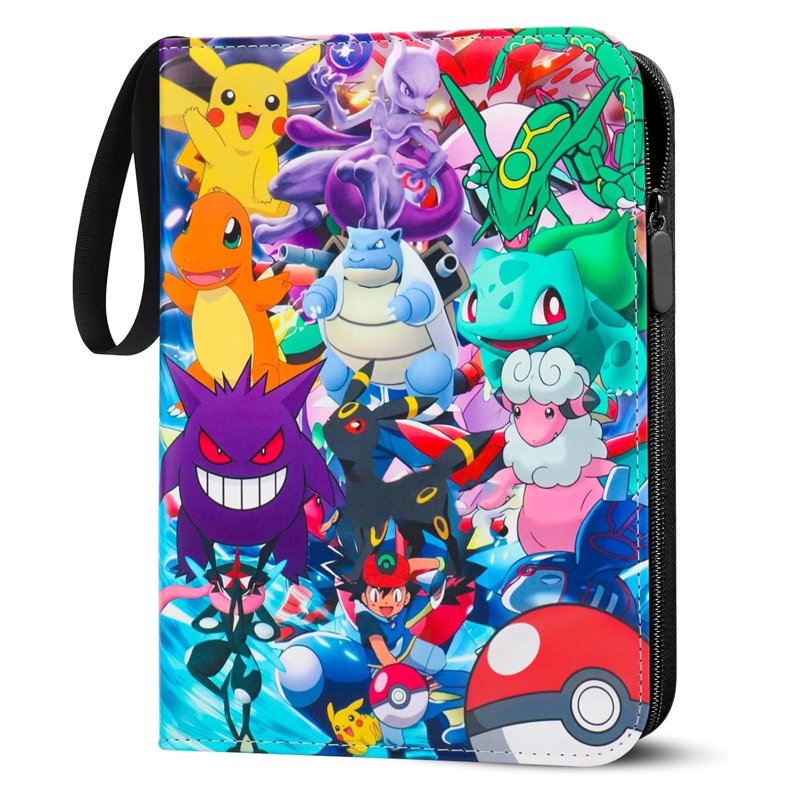 9-Pocket Zipper Card Binder for Trading Cards - Holds 900 Cards with Removable Sleeves