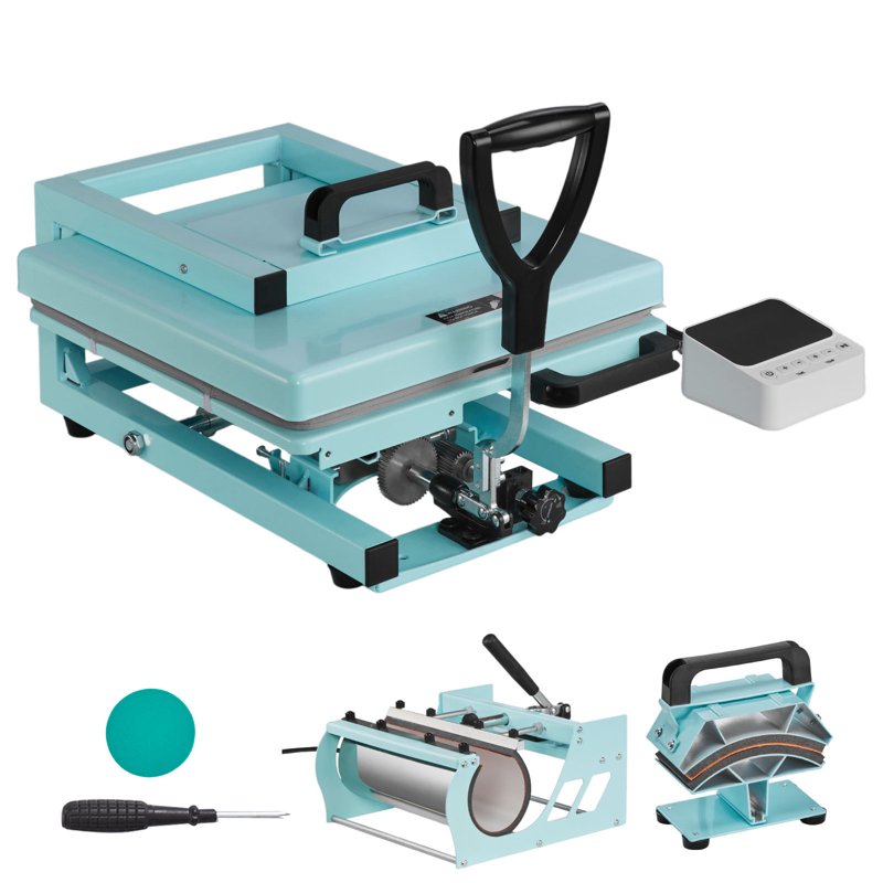 15x15 Inch Heat Press Machine 5-in-1 Multifunction Sublimation Press with Adjustable Pressure