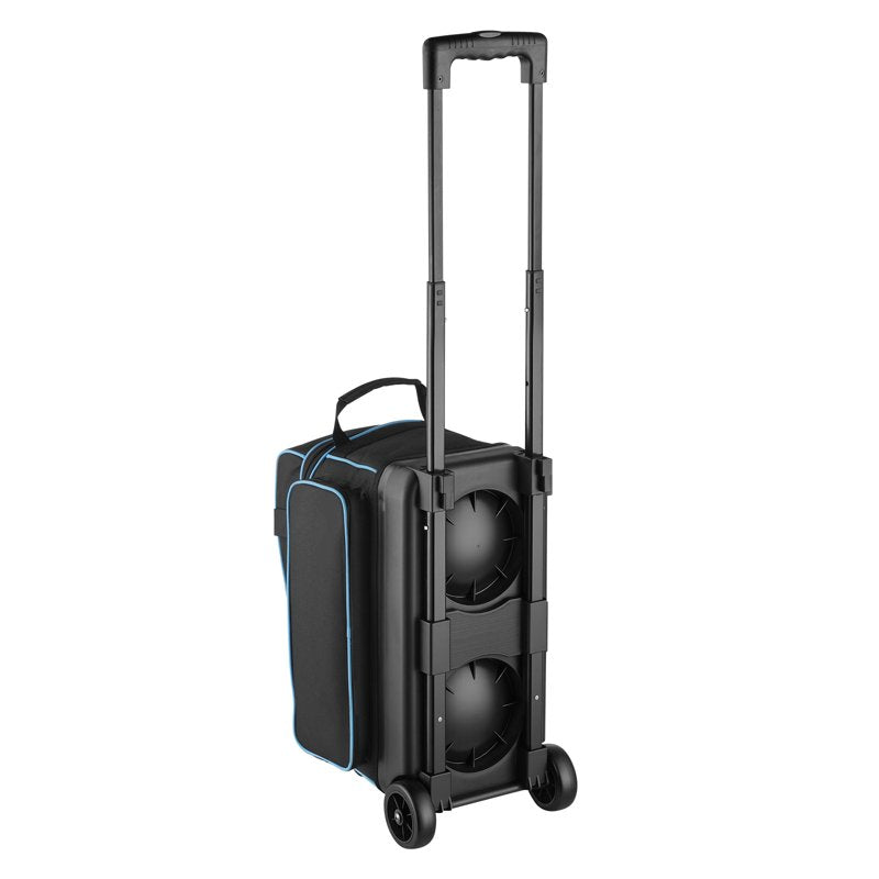 2-Ball Bowling Bag with Wheels and Shoe Compartment - Fits Up to US Size 16