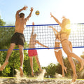 2-in-1 Volleyball and Badminton Set with Adjustable Net, Carry Bag & Poles