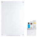 Magnetic Glass Dry Erase Board 36x24 Frameless Wall Mount Whiteboard for Office Home School