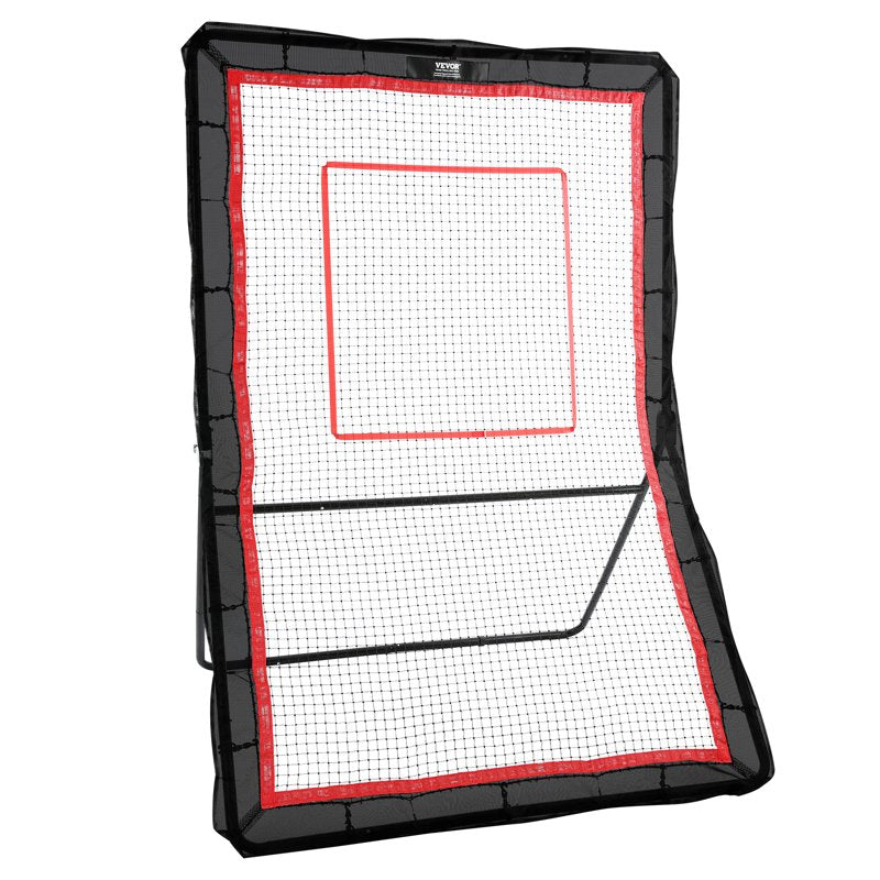 5x7ft Lacrosse & Baseball Rebounder Net with Adjustable Angle Practice Training Wall