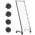 6-Tier Brochure Display Rack with Wheels - Magazine Literature Organizer