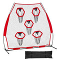 7x7ft Football Practice Net with Targets, Durable Knotless Design, Carry Case