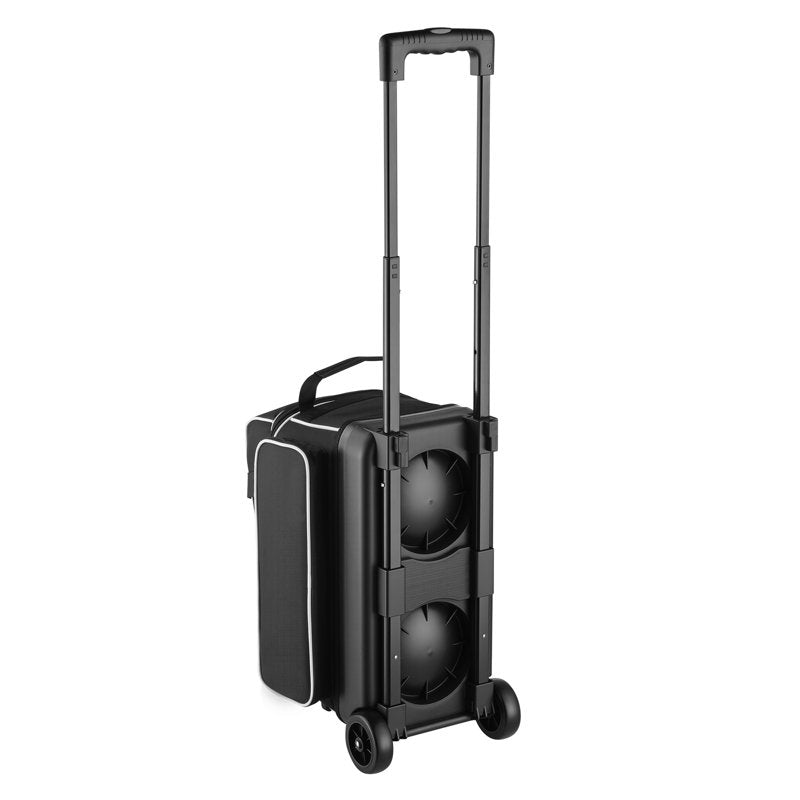 Bowling Ball Bag with Wheels, Double Roller Design, Shoe Compartment & Large Pocket