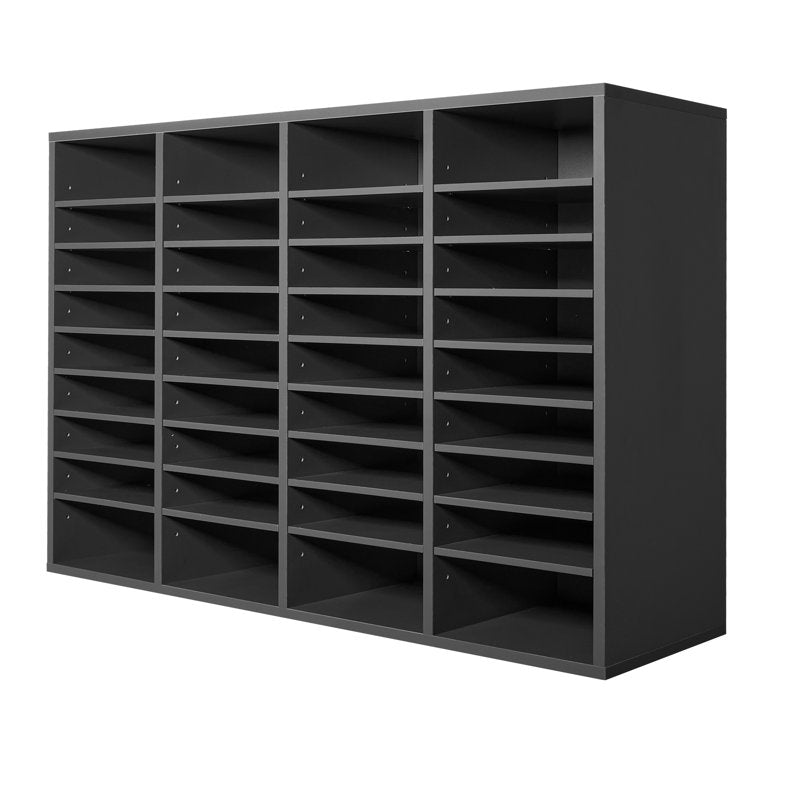 Office Document Divider with 36 Slots - Modular MDF File Organizer for Files and Records