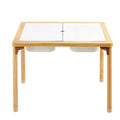 Foldable Wooden Sensory & Activity Table for Kids with Dual-Sided Board, Storage & Non-Slip Feet