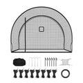 Portable Baseball Batting Cage 12x10.2ft with Durable Netting and Pitching Machine Opening