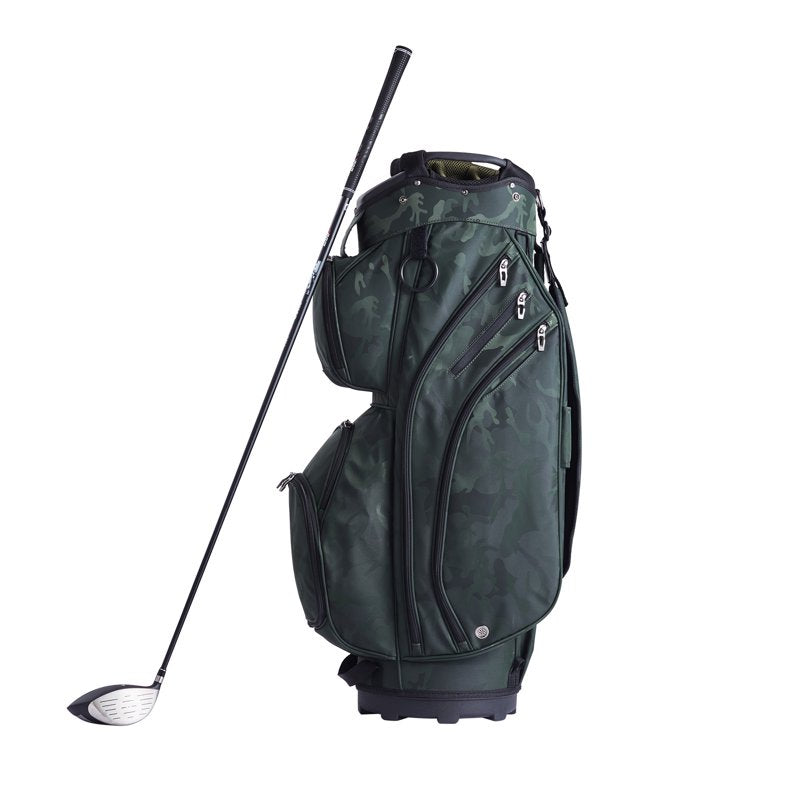 KFFKFF Golf Bag for Carts 36" 11-Compartment 14-Way Top Dust-Proof High-Quality Nylon Military Green - Variation: 36" 11Pockets Camouflage