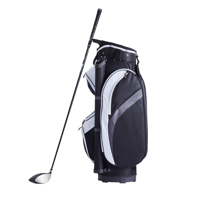 KFFKFF Golf Bag 14-Way Organizer 36" with Pockets, Nylon, Handles, Dust Protection — Variation: 36" 7Pockets Black