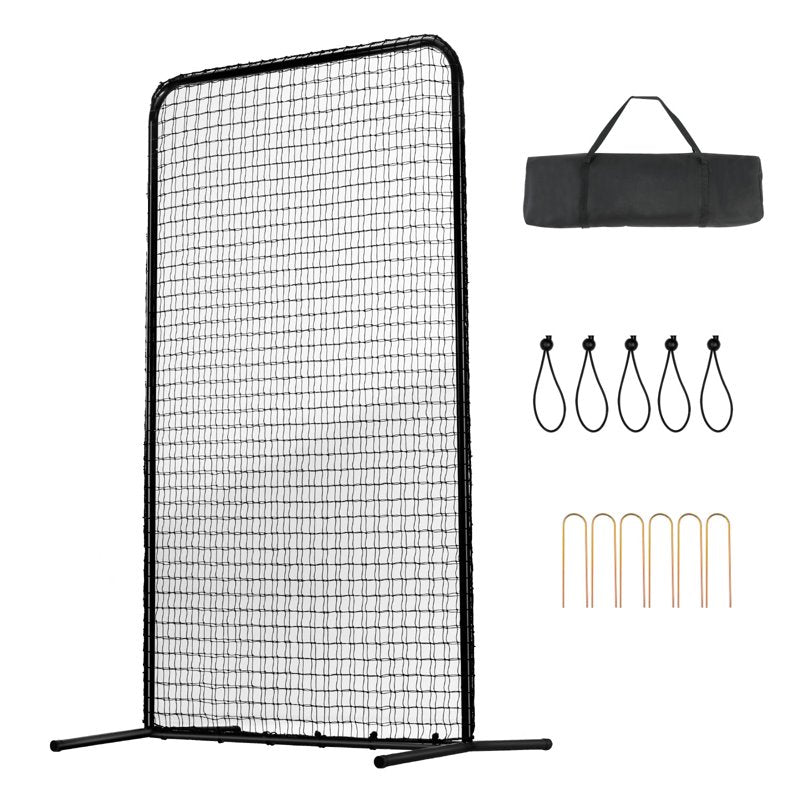 Portable Baseball & Softball Pitching Screen 7x4 ft Safety Net with Carry Bag