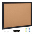 Double-Sided Notice Board 24x18 Inches with Thumbtacks - Office & Home Use