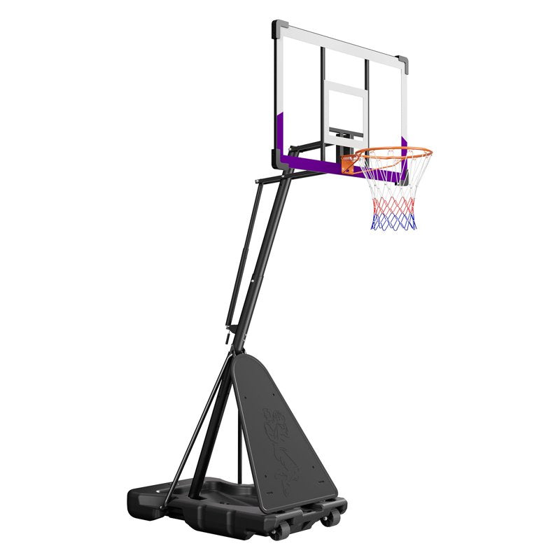 Portable Basketball Hoop System with Adjustable Height and Shatterproof Backboard for Indoor & Outdoor Play