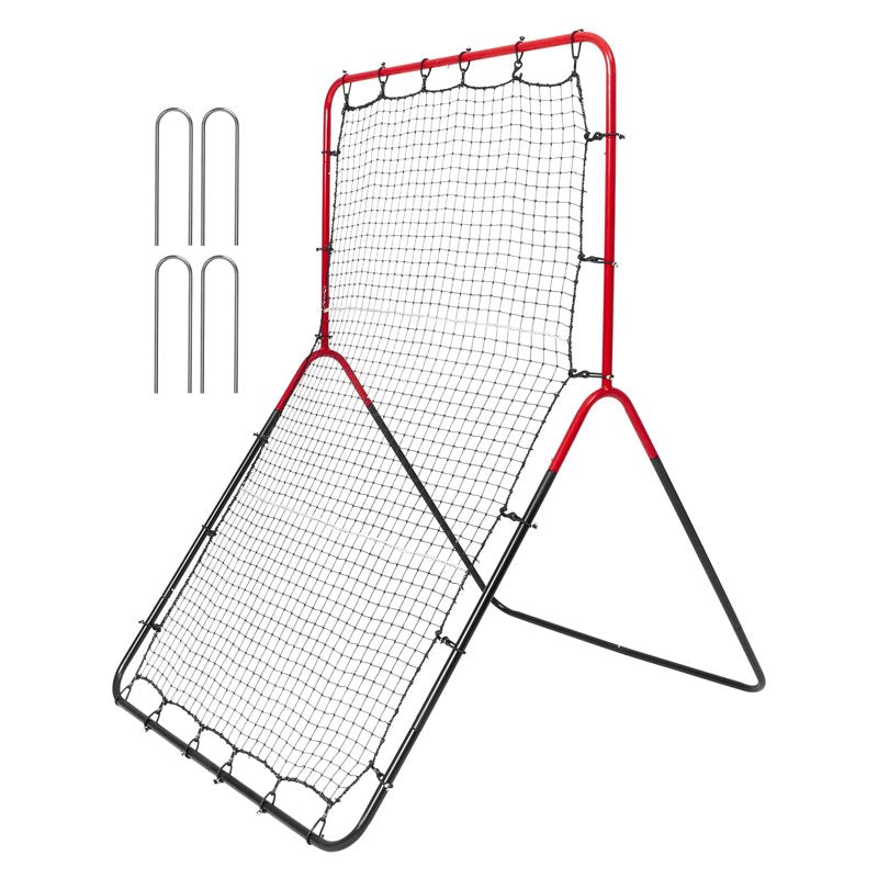 Baseball & Softball Rebound Net 3x4.5 ft Multi-Angle PitchBack Training