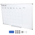 Magnetic Whiteboard Calendar 36x24 Inch Wall Planner with Markers & Eraser
