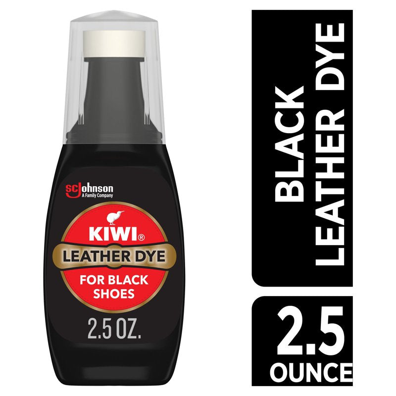 Leather Dye Kit with Sponge Applicator - Water Resistant Black Shoe & Leather Color Restoration