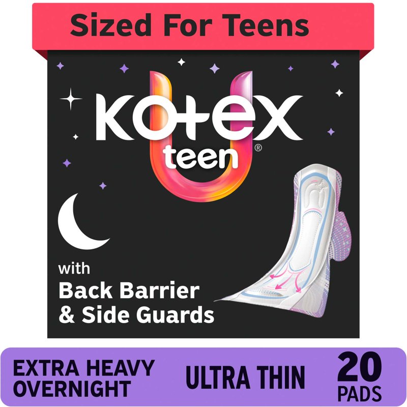 Teen Ultra Thin Heavy Absorbency Pads with Wings - 20 Count