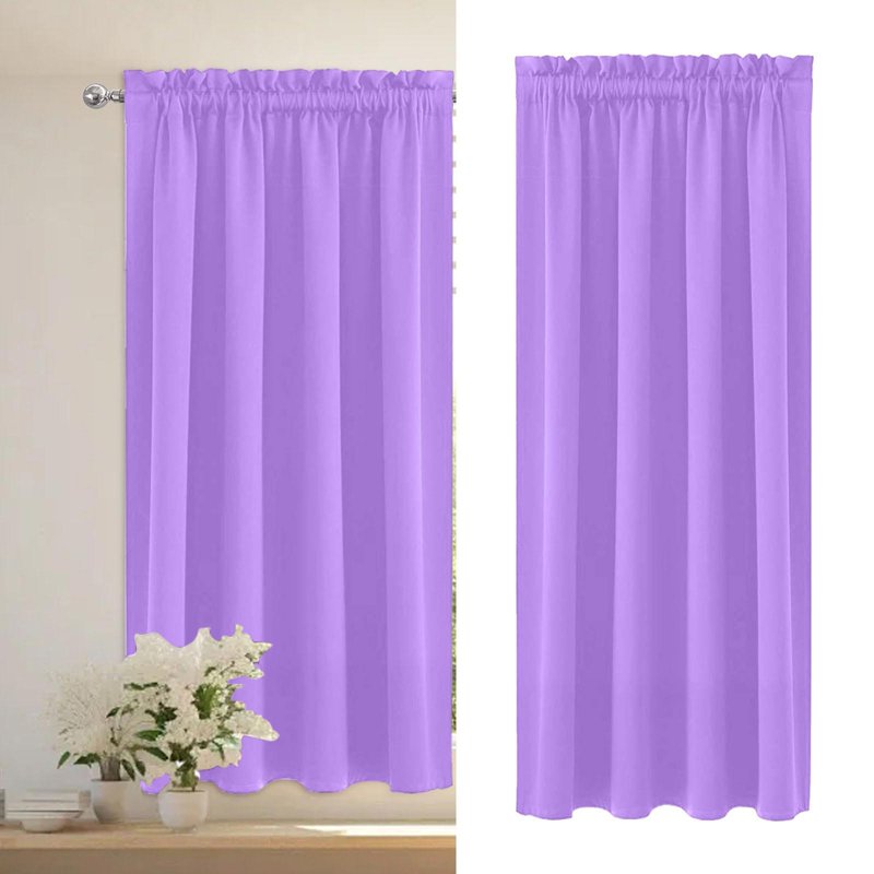 Blackout Fabric Curtains 42x54in for Living Room & Bedroom - Insulated Noise Reducing Window Drapes