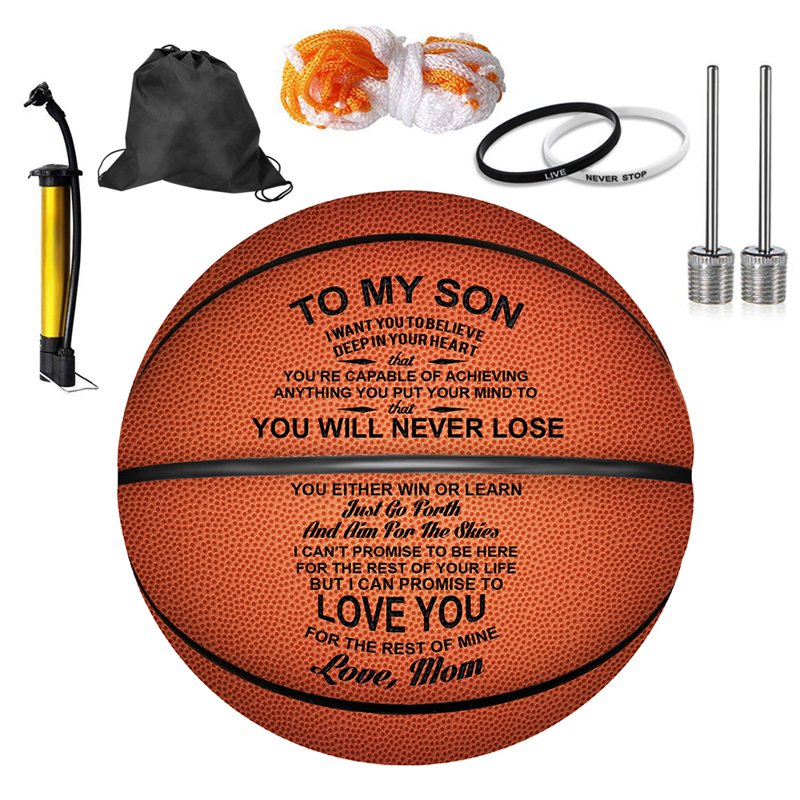 Personalized Letter Basketball for Son Indoor/Outdoor Game Ball Gift for Boy