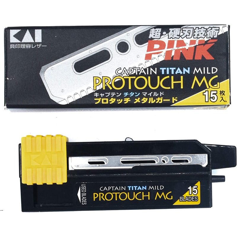 Kai Captain Titan Protouch MG Razor Blades with Steel Guard – Pack of 15