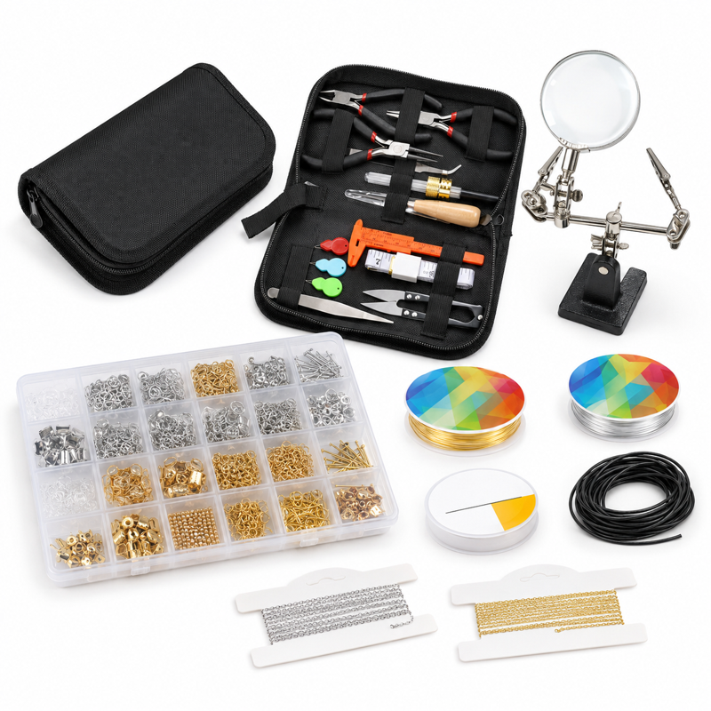 Jewelry Making Kit for Adults - Tools, Charms, Wires & Findings, All-Inclusive