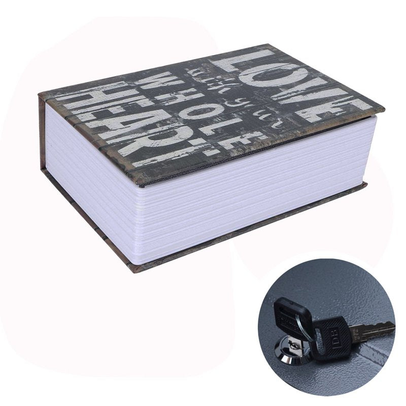 Hidden Book Safe with Combo Lock - Discreet Stainless Steel Money & Jewelry Storage