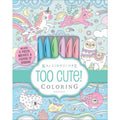 Kids Coloring Kit with 6 Pastel Markers - 64 Pages of Cute Designs