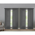 Gray Sheer Curtains 52x84 Inches - 4 Panel Rod Pocket Window Drapes