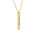 Inspirational Quote Necklace for Women - Gold Stainless Steel Motivational Pendant