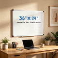 Magnetic Whiteboard Wall Mount Dry Erase Board with Aluminum Pen Tray — Multiple Sizes