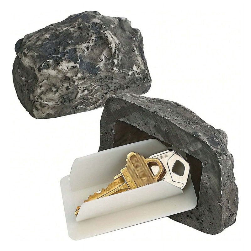 Outdoor Decorative Rock Key Hider Safe Box - Weatherproof Garden Key Storage